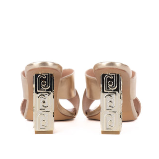 Sandals with Branded Heel