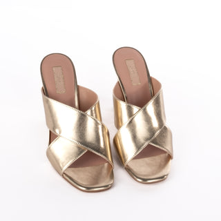 Sandals with Branded Heel