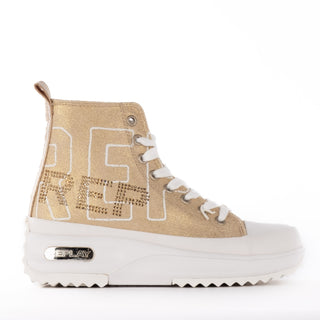 Replay Aqua Print Sneakers Gold