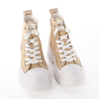 Replay Aqua Print Sneakers Gold