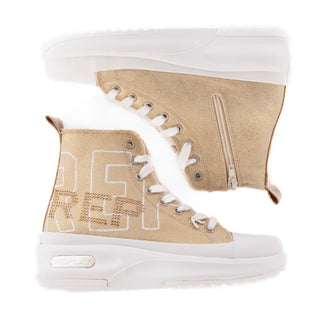 Replay Aqua Print Sneakers Gold