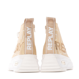 Replay Aqua Print Sneakers Gold