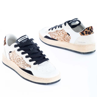 Sapatilhas Crime London CHELSEA GOLD ANIMALIER